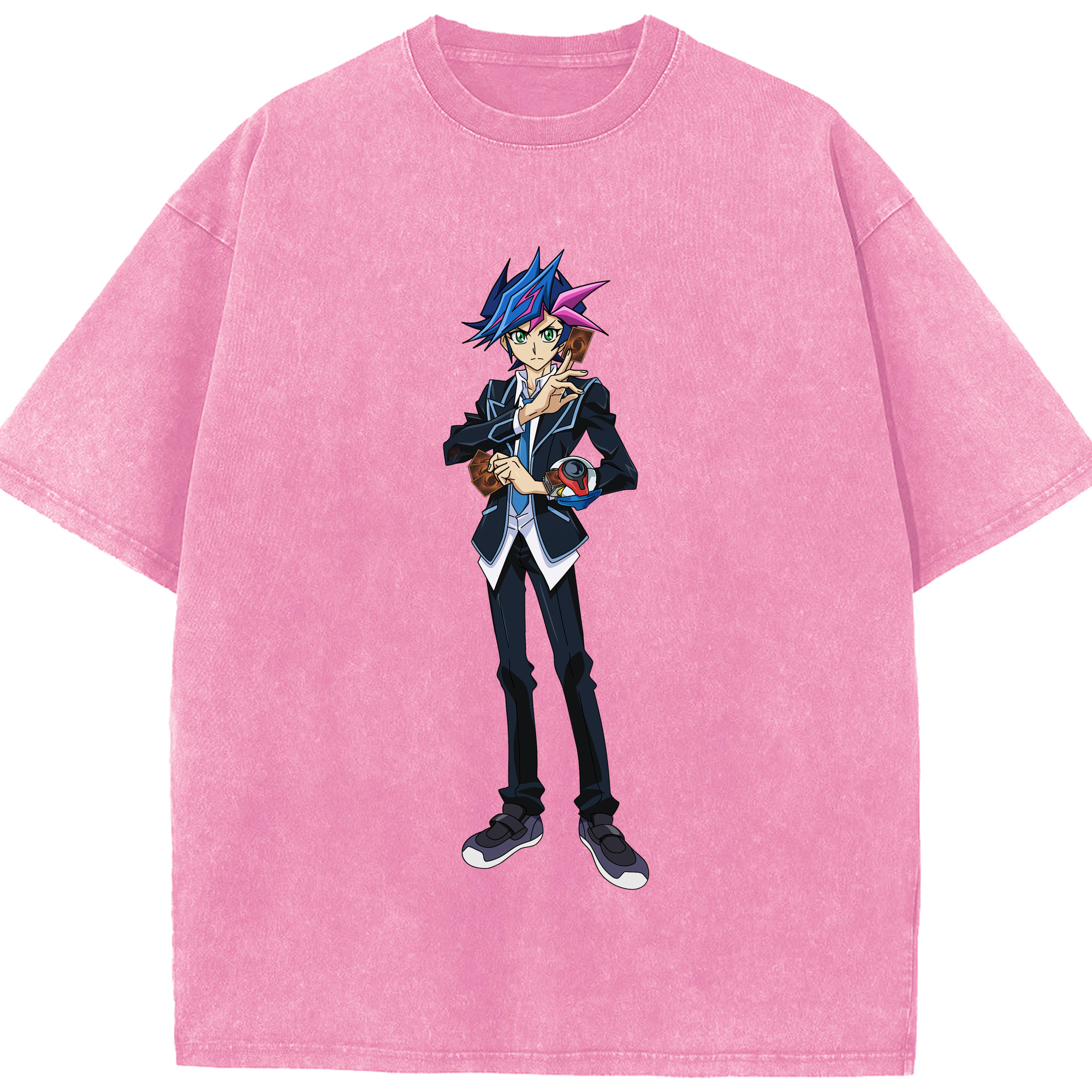 （画像用） 遊☆戯☆王 Yu-Gi-Oh! 綿100% ヴィンテージ風 半袖Tシャツ（フロントプリント）